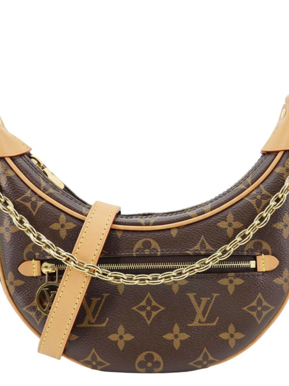 Louis Vuitton Loop Monogram Canvas Hobo Bag Brown